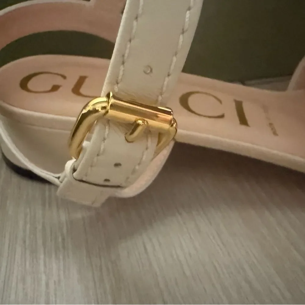 Brand new size 41 Us 11 Nappa Charlotte Horsebit Block Heel 45mm Sandals - Picture 6 of 8